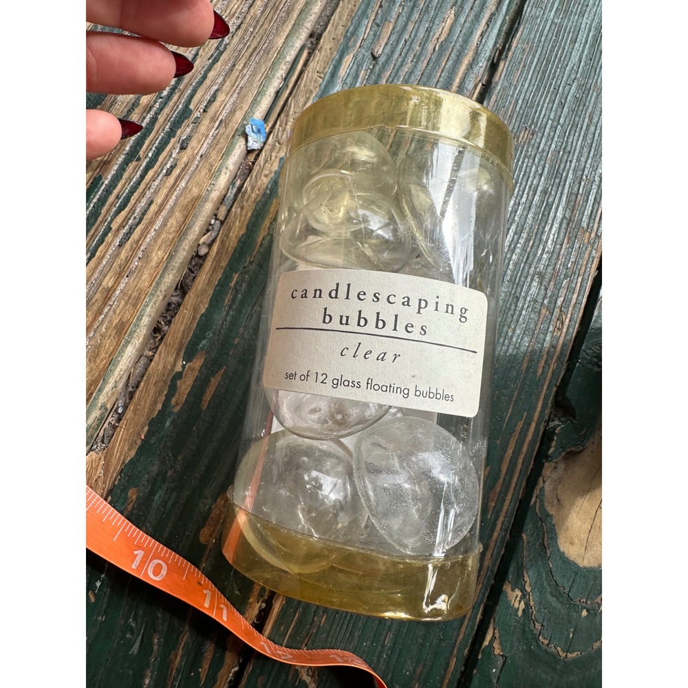 Pier 1 Imports Clear Glass Candlescaping Bubbles Set of 12 Floating Spheres